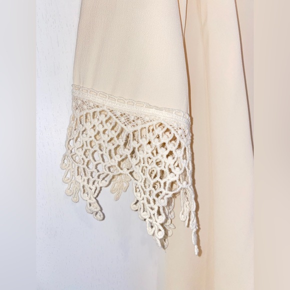 Crochet Sleeve Chiffon Dress - Picture 4 of 4